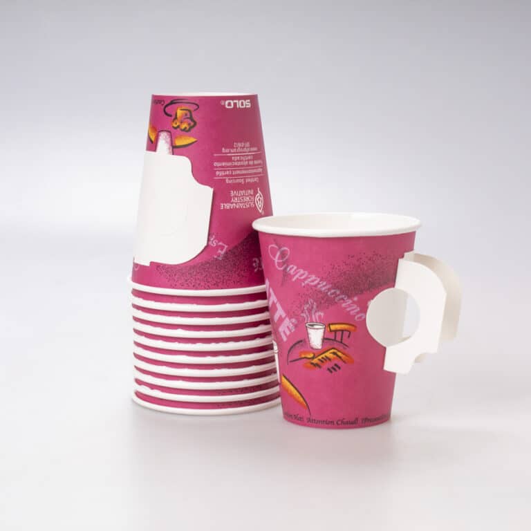 Vaso De Papel Rojo 8 Oz C Asa SOLO 50 Pz Arerofast