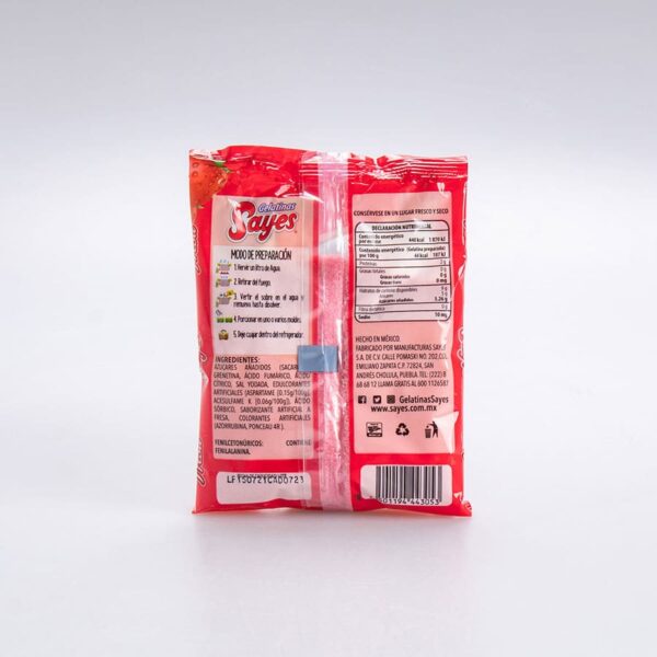 Gelatina Sabor Fresa Sayes Agua 120 Gr - Image 2