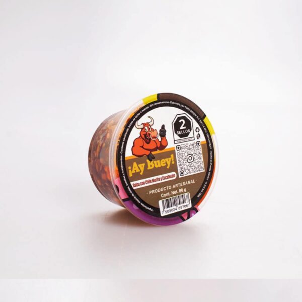 Salsa Macha Cacahuate Ay Buey 80 Gr - Image 2