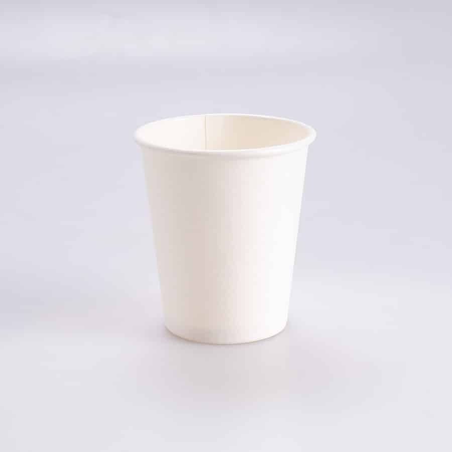 Paquete de 100 vasos desechables de papel blanco de 8 oz – Taza