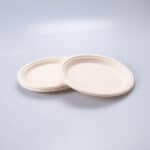 Plato Redondo Liso Natural Compostable 22.5 Cm Conver 10 Pz