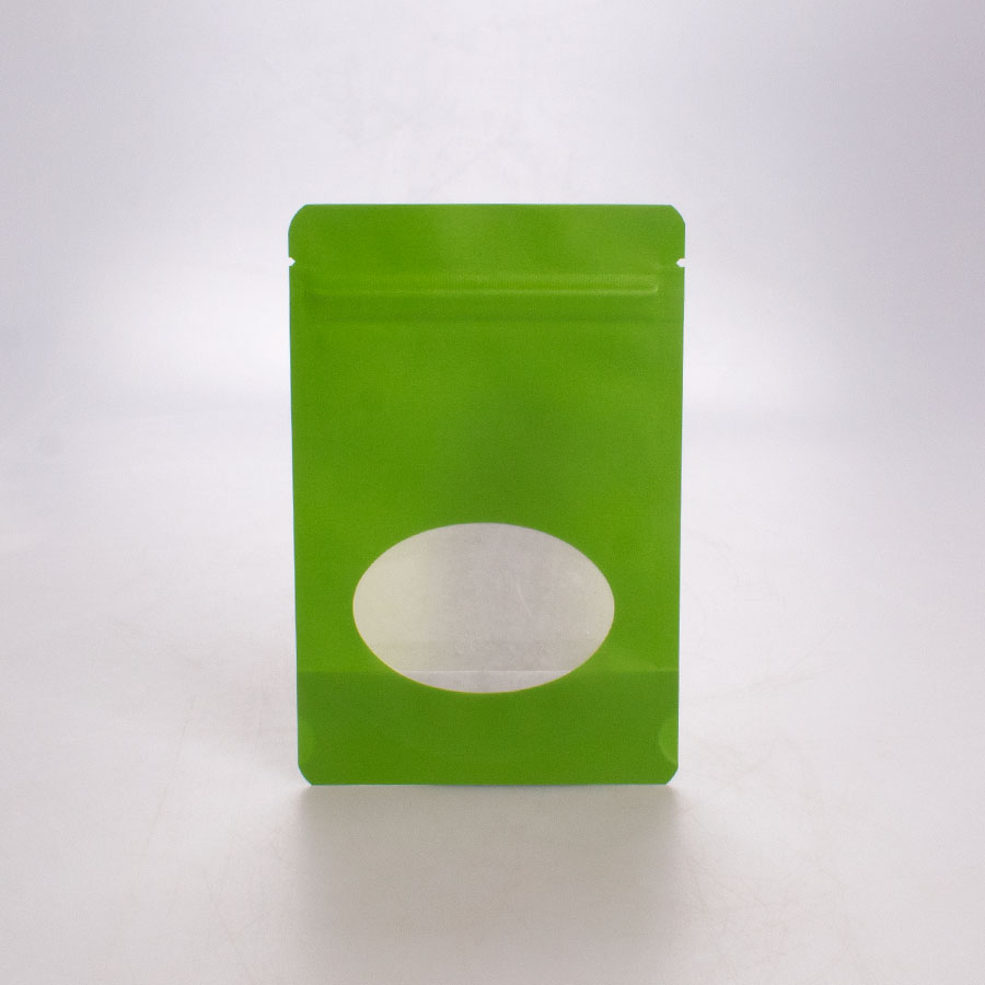 Bolsa de Papel Verde C/Ventana 10.1×15.5×5 Cm