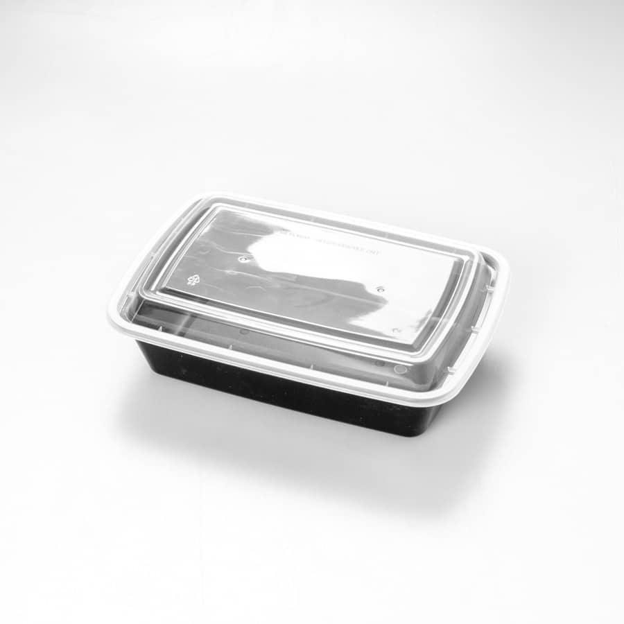 Recipiente plastico para Microondas rectangular 38onz