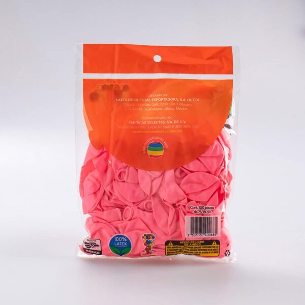 Globo Rosa Bebé #7 Payaso 100 Pz - Image 2