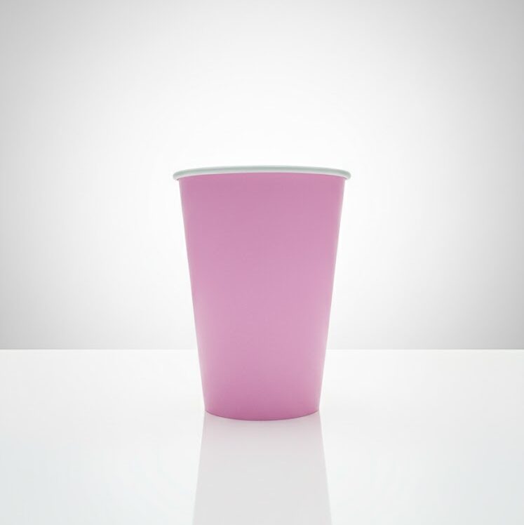 Vaso de Papel rosa 16 Oz 50 Pz