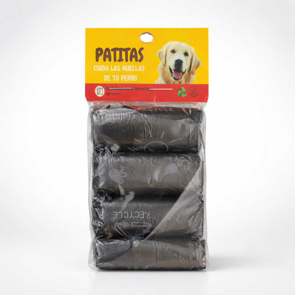 Bolsa Negra con Patitas 4 Rollos